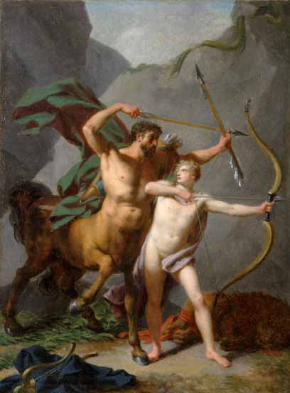 Baron Jean-Baptiste Regnault Achilles educated by Chiron